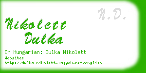 nikolett dulka business card